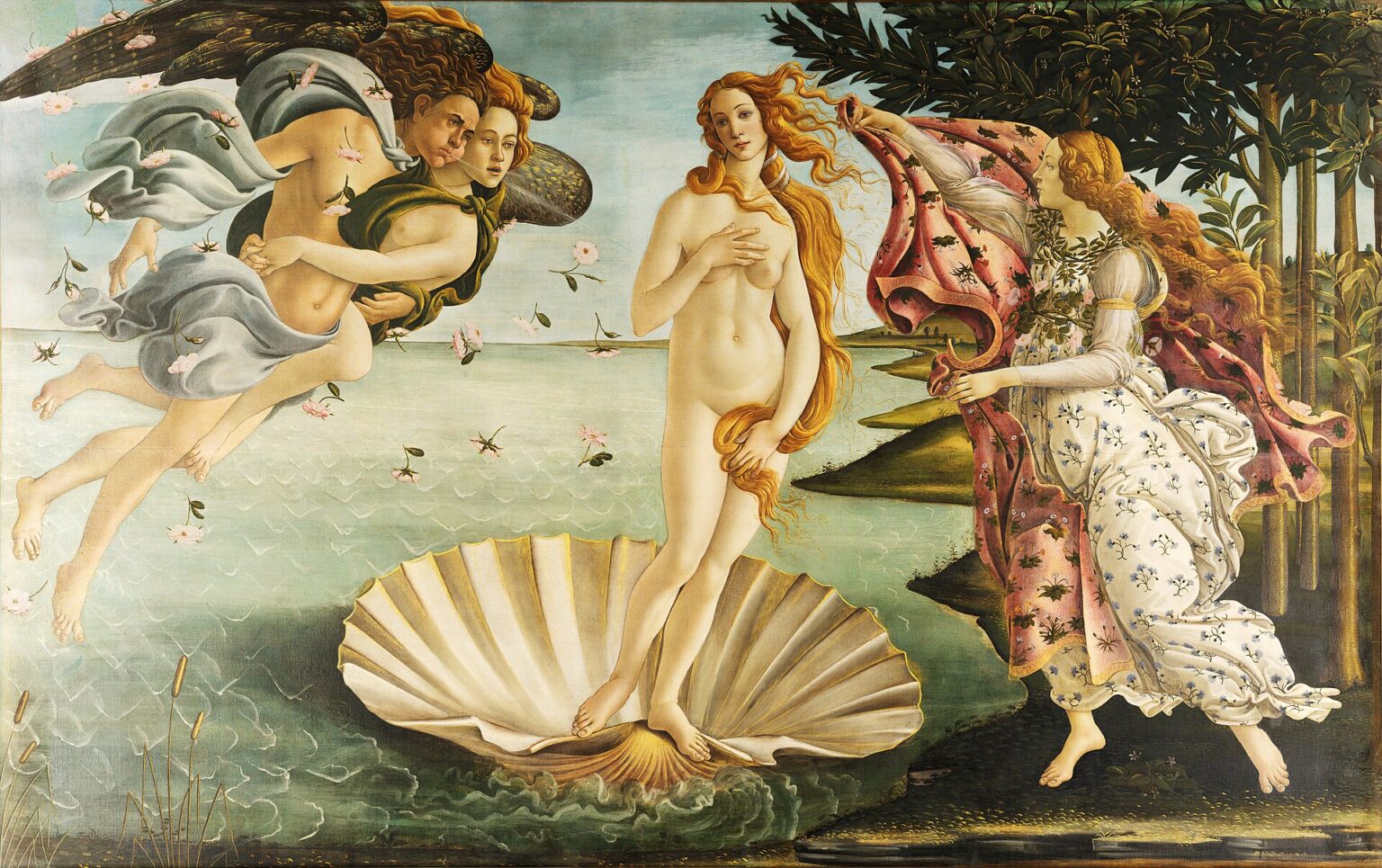 La Nascita di Venere di Sandro Botticelli, Galleria degli Uffizi
