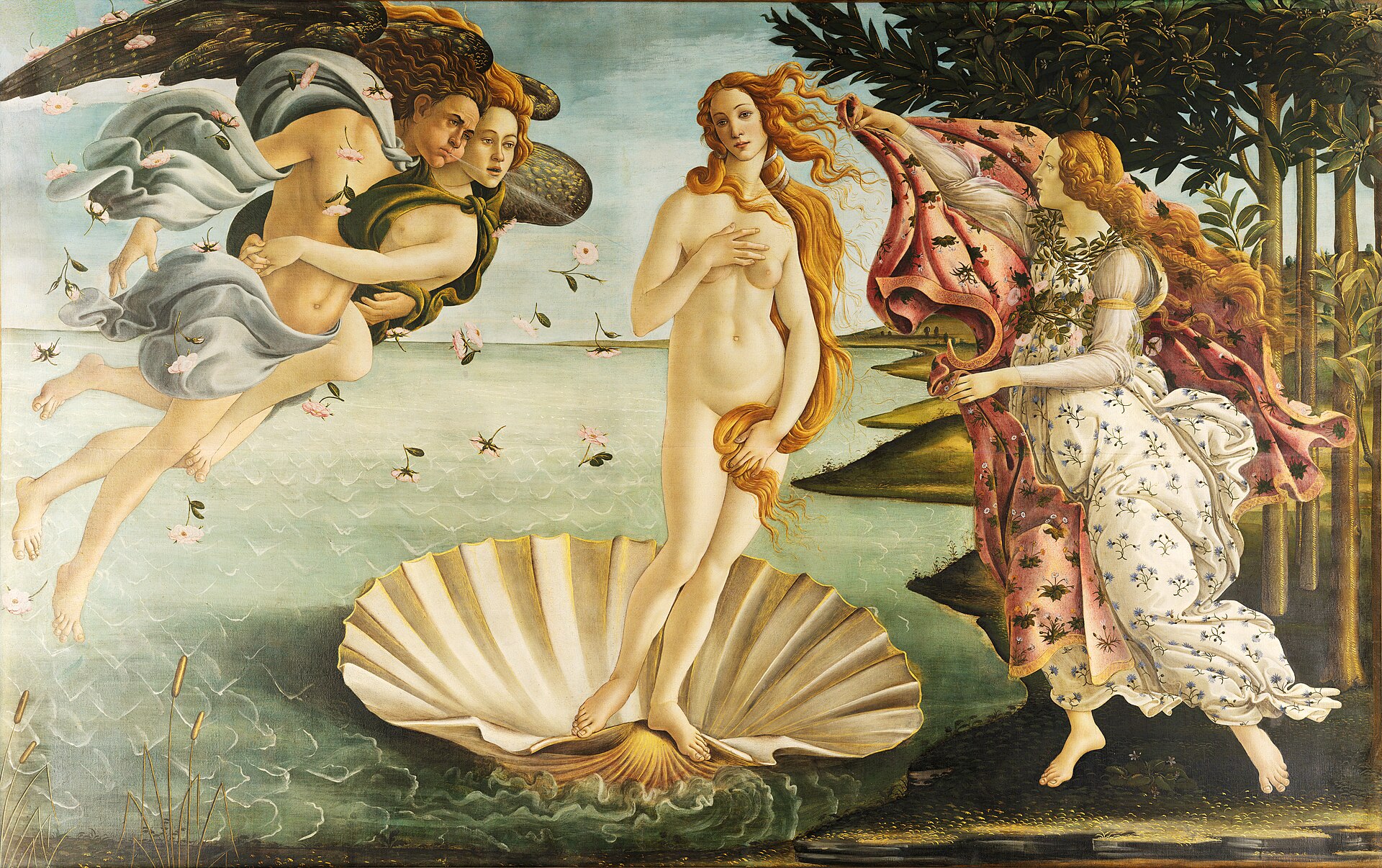 La Nascita di Venere di Sandro Botticelli, Galleria degli Uffizi