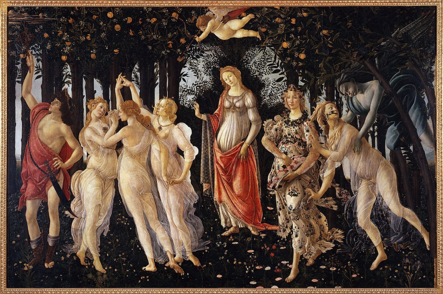 La Primavera di Sandro Botticelli, Galleria degli Uffizi