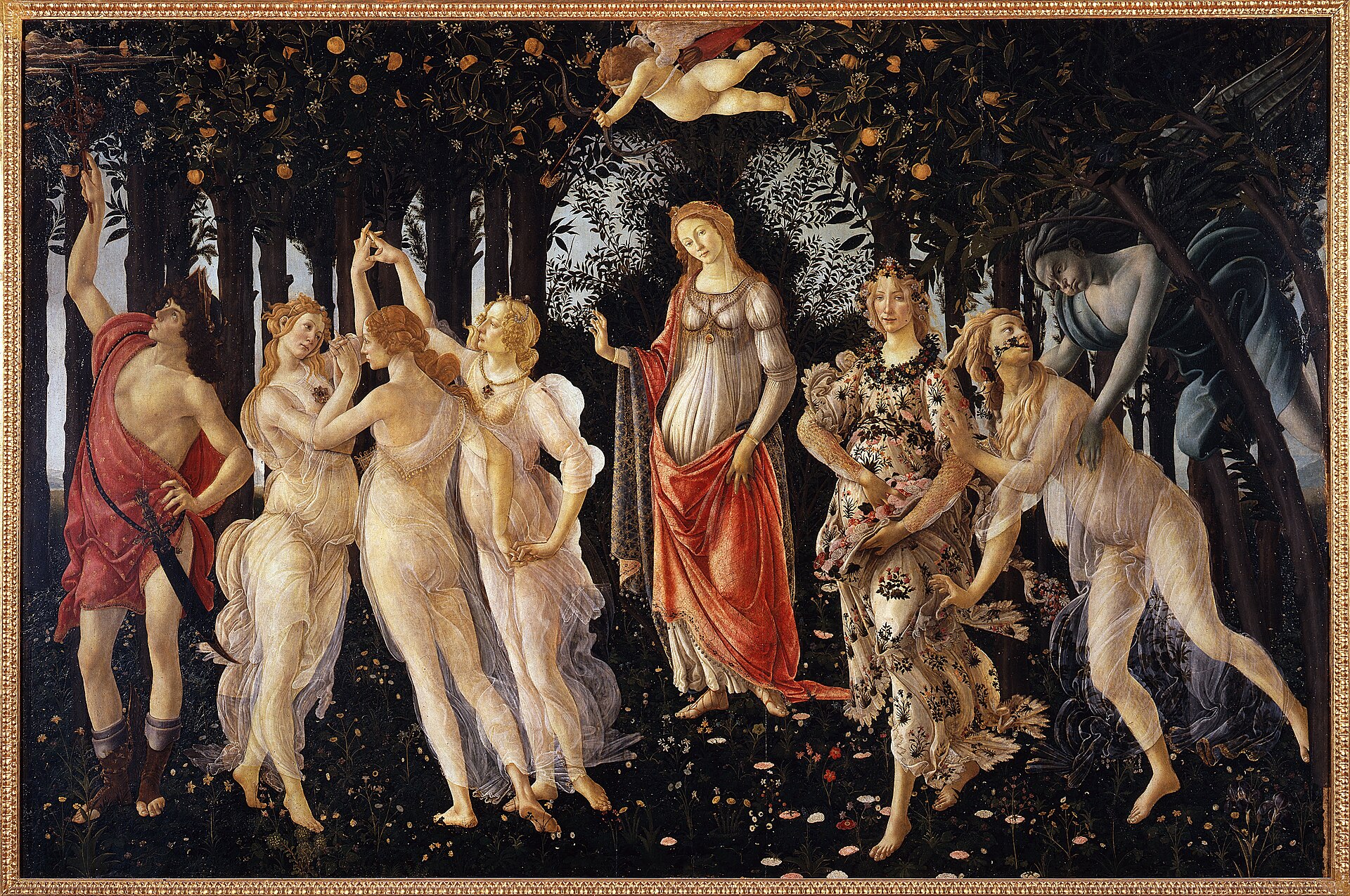 La Primavera di Sandro Botticelli, Galleria degli Uffizi